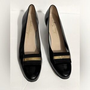 Salvatore Ferragamo Black Leather Shoes